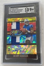 2023 Panini Legacy  Anthony Richardson 6/10 RPA Yellow Diamond SGC 9 10