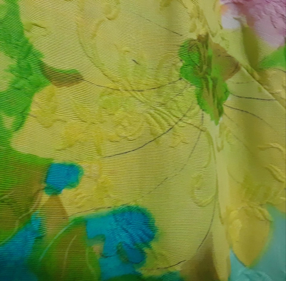 Tori Richard for Norma Maier's fits L vintage floral Hawaiian Textured Dress - Image 2 of 4