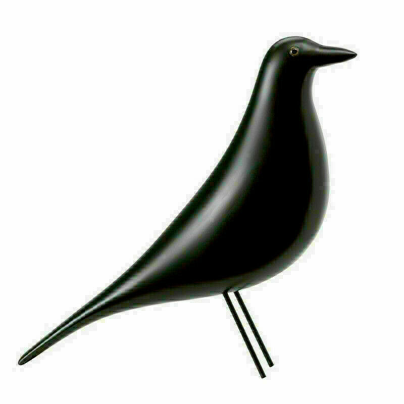 Retro Black Bird Pigeon Dove Desk Ornament Resin Home Office Decor