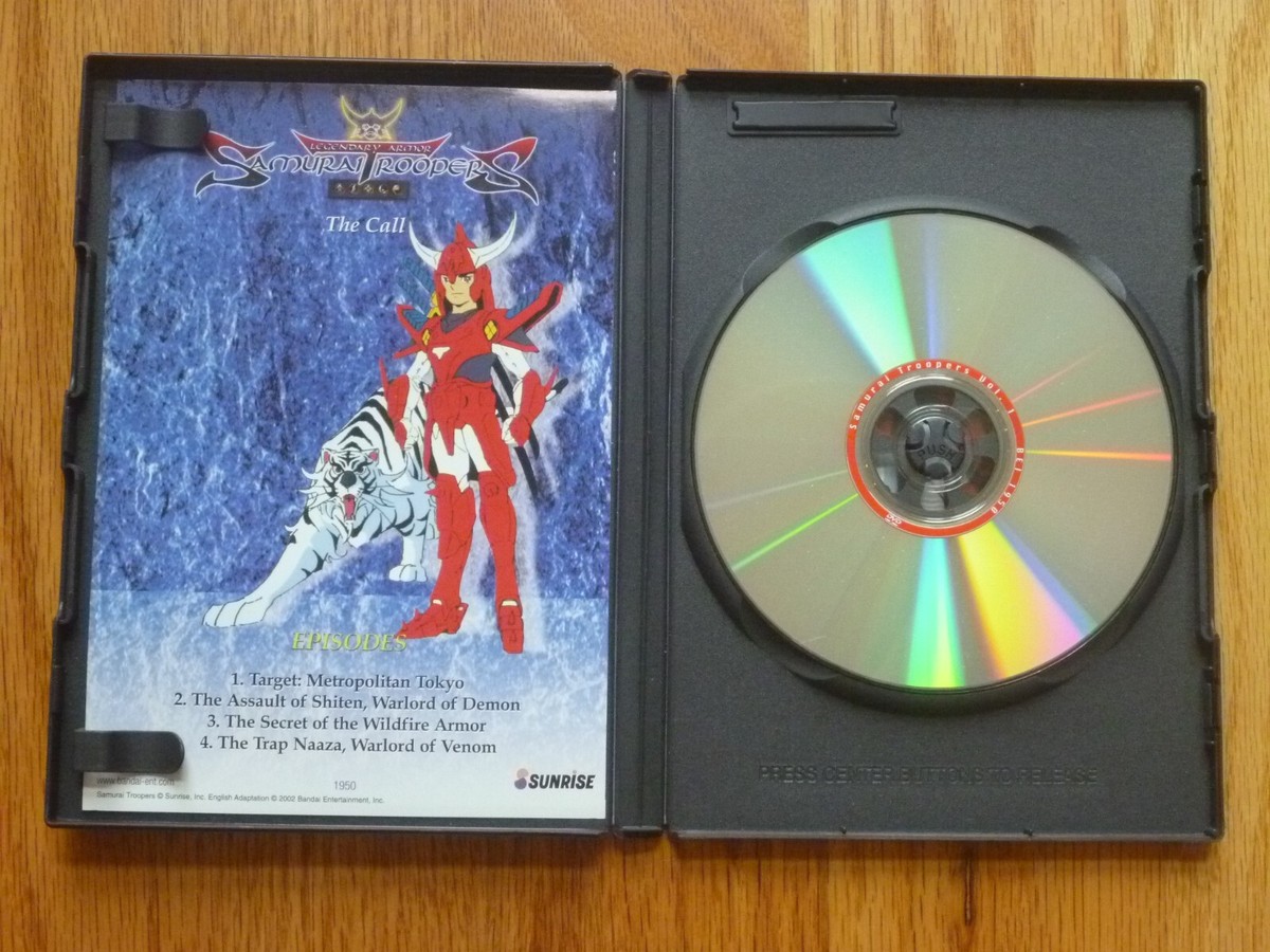 Samurai Troopers Legendary Armor DVD Anime Vol 1 the Call Eps 1-4
