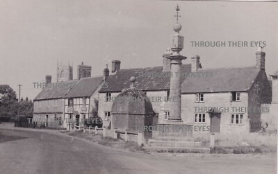 1940's Photo Steeple Ashton nr Trowbridge Market Cross Jail  Ushers Ales Pub 