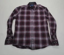 Ryan Seacrest Shirt Mens Medium Purple Button Up Distinction Casual