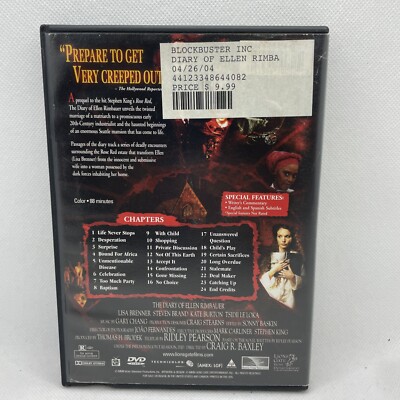 The Diary Of Ellen Rimbauer DVD-2003 Blockbuster Case Rare OOP