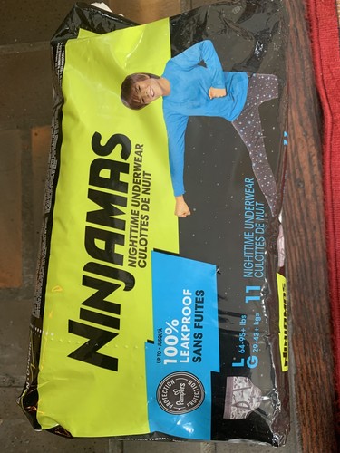 Ninjamas Nighttime Underwear, L (64-95+ lbs), Jumbo Pack 11 underwear - Picture 3 of 3