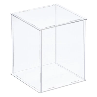UXCELL Acrylic Display Case Plastic Box Cube Storage Box Transparent 21x21x25.5cm