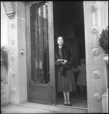 Ex Queen Helene of Romania in Lausanne 1949 Old Historic Photo