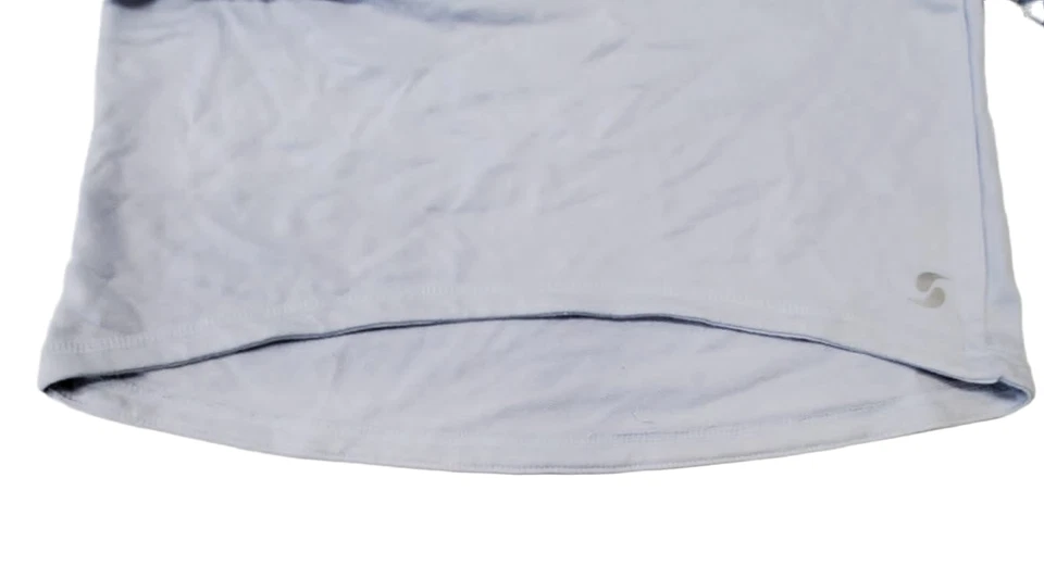 Top pulóver de manga larga con cuello capucha acolchado Soffe para mujer, azul pluma, grande Foto 4 de 4