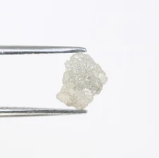 1.29ct Grey Irregular Cut Natural Rough Diamond for Wife's Gift
