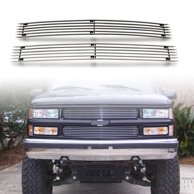 For 94-99 Chevy C/K Pickup/Suburban/Tahoe Chrome Upper Billet Grille Grill 95 96