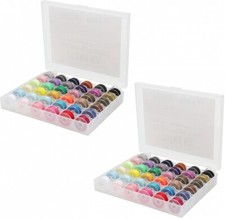 Nähspulenbox Spulenkasten Nähspulen 72 Stück Nähen Garn Faden Kasten Box 2 Set