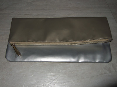 Clutch Gold / Silber Metallic mit JAFRA Logo Tasche Abendtasche Brauttasche