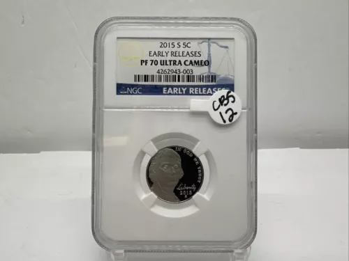 2015-S 5C Jefferson Nickel NGC PF70 Ultra Cameo Early Releases CB5-12