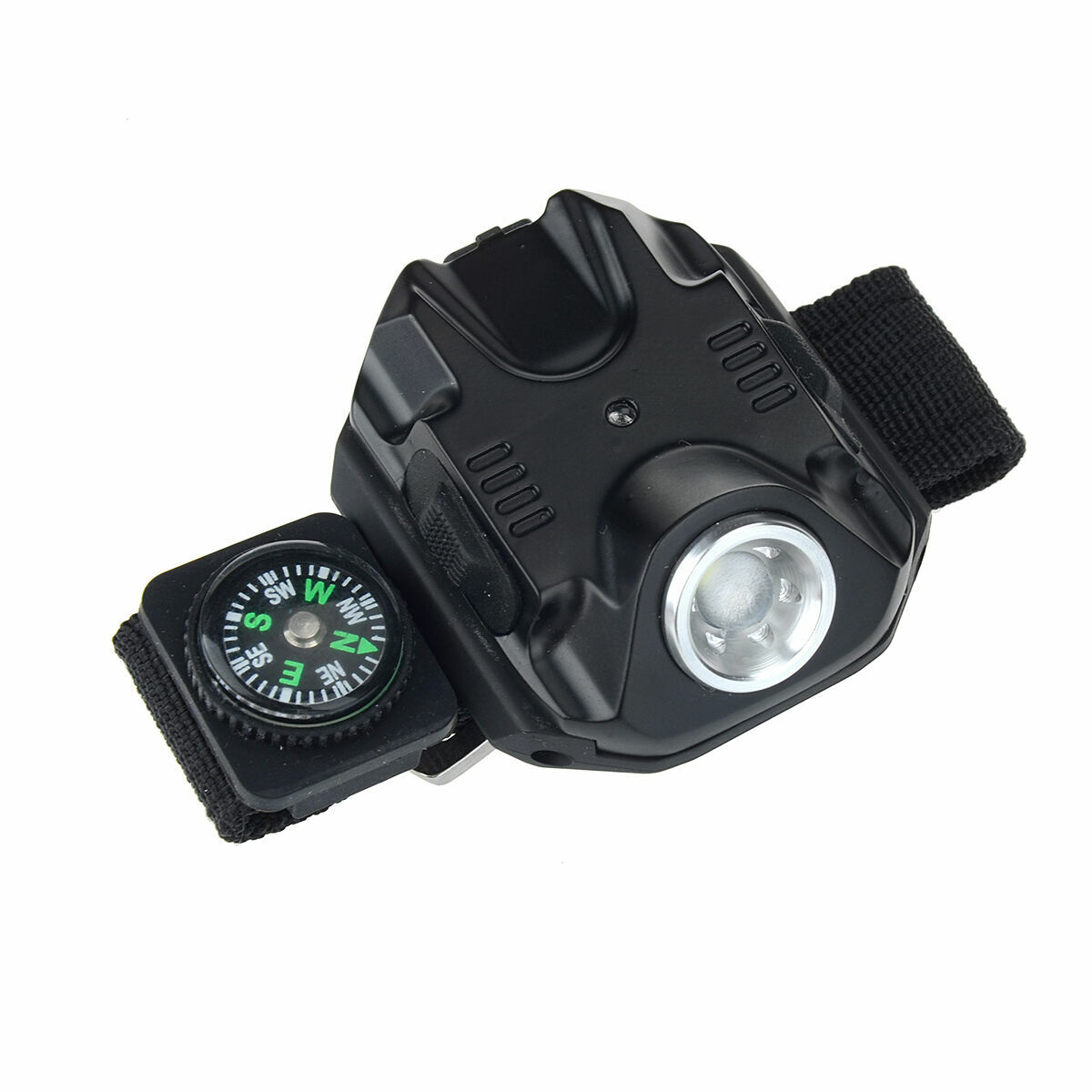 US Rechargeable Tactical Wrist - LED Q5 Flashlight Torch Compass Light