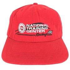 Vintage National Training Center Hat Racing Cap Logo Nascar Trucker Baseball Red