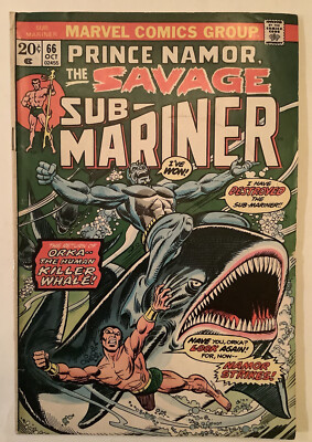 SUB-MARINER # 66~ 1973 MARVEL~ SOME DAMAGE ~ GREAT DEAL ~ SEE LOTS OF PICS
