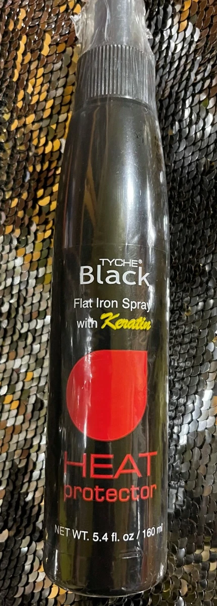 Flat Iron Reduce Frizz KERATIN Heat Protector Spray Tyche Black
