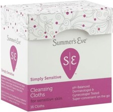 BL Summers Eve Cleansing Cloths 16 Count Simple Sensitive 80145 