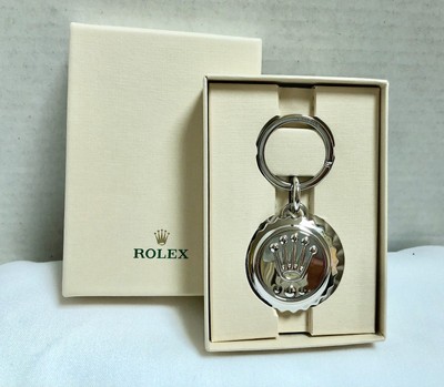 Rolex Crown Key Chain Ring Stainless Steel Authentic, NIB