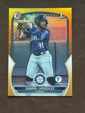 Gabriel Gonzalez 2023 Bowman Baseball #BP-133 1st Gold Paper Prospects /50 Twins