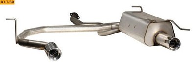 FOX Duplex Sportauspuff Hyundai Santa Fe 2.4l 2.7l 2.0l CRDi ab Bj 01 je 1x90mm