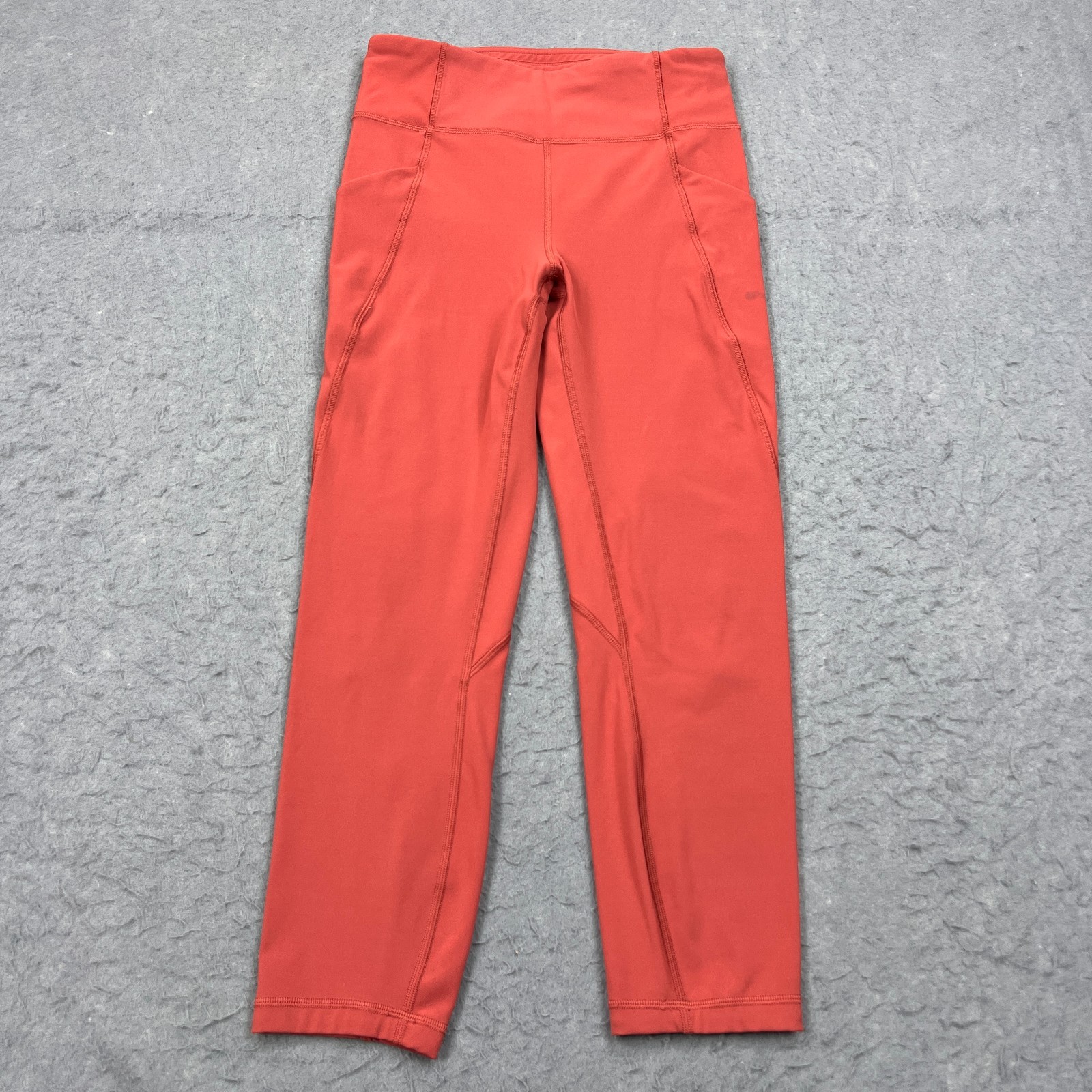 Lululemon Time To Sweat Crop Women's 6 Orange Luxtreme Yoga Stretch Gym W6AWSS**