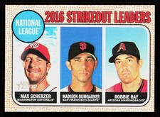 2017 Heritage #11 N.L. Leaders (Max Scherzer / Madison Bumgarner / Robbie Ray)