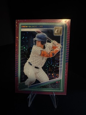 DREW GILBERT Pink Clearly #/5 SSP 2025 Panini Donruss Rated Prospect Mets Giants