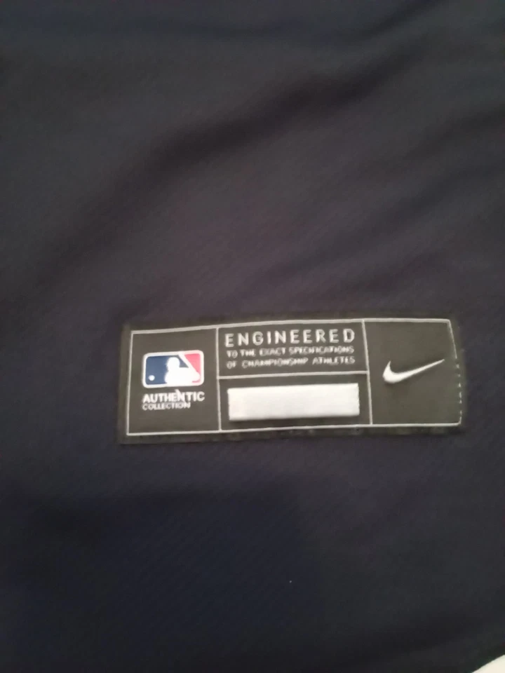New York Yankees Baseball Nike Jersey Mens L 52 Engineered MLB Black Auth Collec - Image 3 of 4