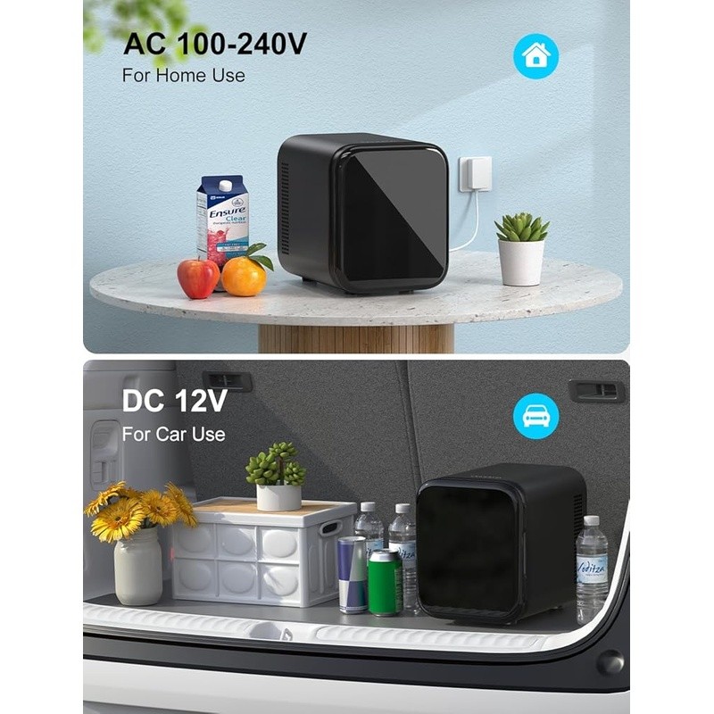 Mini Fridge 4L Cooling Heating Ultra Quiet Portable Home Car Skincare Essentials thumbnail 7