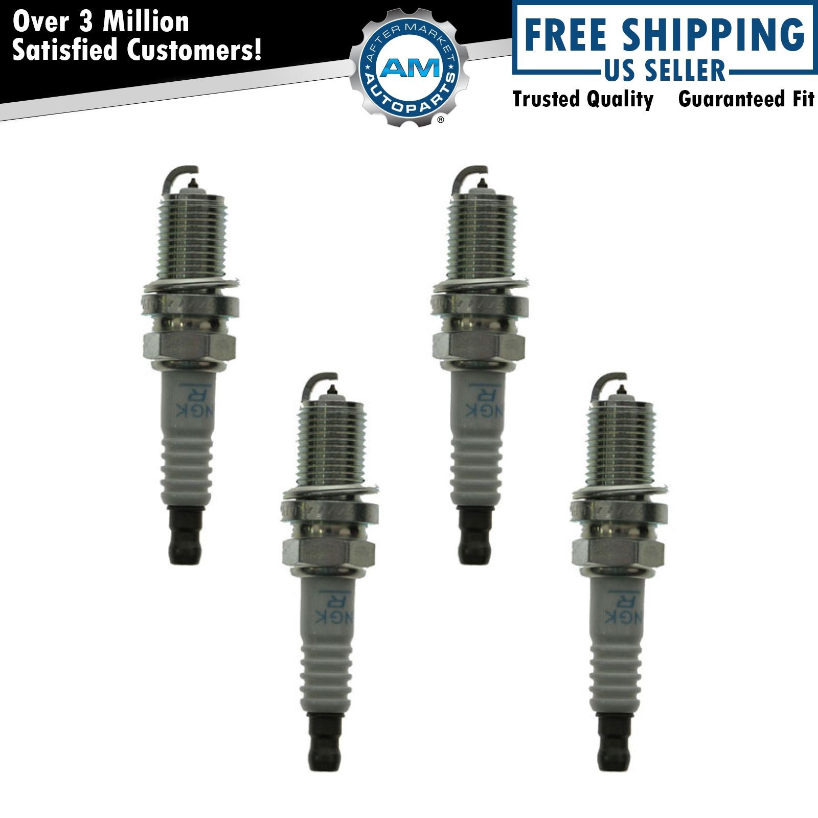 NGK 6458 PFR6Q Laser Platinum Spark Plugs Set of 4 for Audi VW Volkswagen