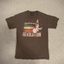 Vintage 90s Zion Rootswear Bob Marley Revolution Brown T-Shirt Men s Size Small