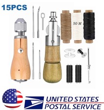 Leather Sewing Kit With Speedy Hand Stitcher Sewing Awl Waxed-Thread Repair Tool