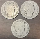 Barber Half Dollar  Lot Of Three 1902, 1904, 1912 D