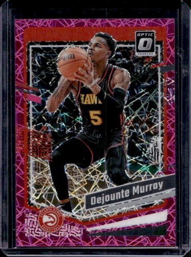 2023-24 Panini Donruss Optic Dejounte Murray Pink Velocity Prizm #/79 Hawks
