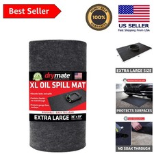 XL Waterproof Oil Spill Mat 36" x 59" - Charcoal Absorbent Garage Pad
