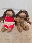 BROWN CABBAGEPATCH KIDS BUNDLE OF 2 DOLLS  UNBOXED JUST NEEDS CLEANING