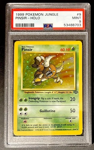 PSA 9 1999 Pinsir 9/64 Holo Rare Pokemon Jungle