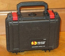 Pelican 1120 Protector Small 7"x5"x3" Black Storage Case Partial Foam - Repaired