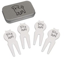 'Dog Line Art' Golf Divot Tool / Repair Fork Gift Set (GO00089692)