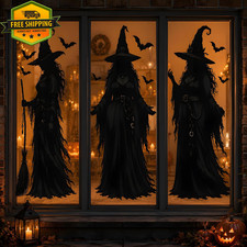 Halloween Decorations Witch Window Clings for Halloween Party Decor Set