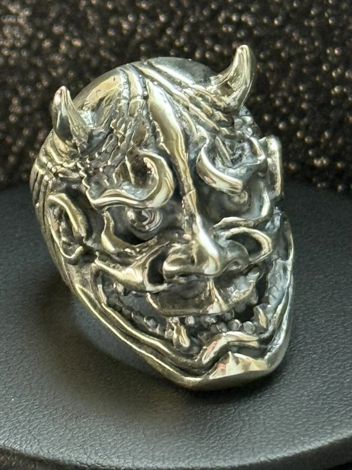 Anillo De Colección Diablo Plata 925 Joyería Máscara Gótica Para Hombres Sátiro Esterlina Raro Pagano Foto 2 de 4