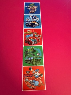 STICKER SHEET: Transformers rescue bots construction trucks