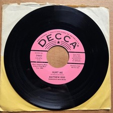 MATTHEW REID Hurt Me/One More Minute PROMO 45 7