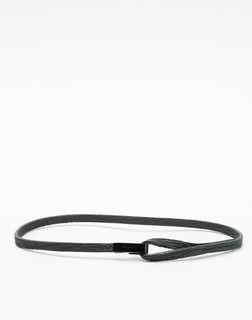 RRP€205 FERRAGAMO Leather Wrap Bracelet Green Logo Hook Made in Italy