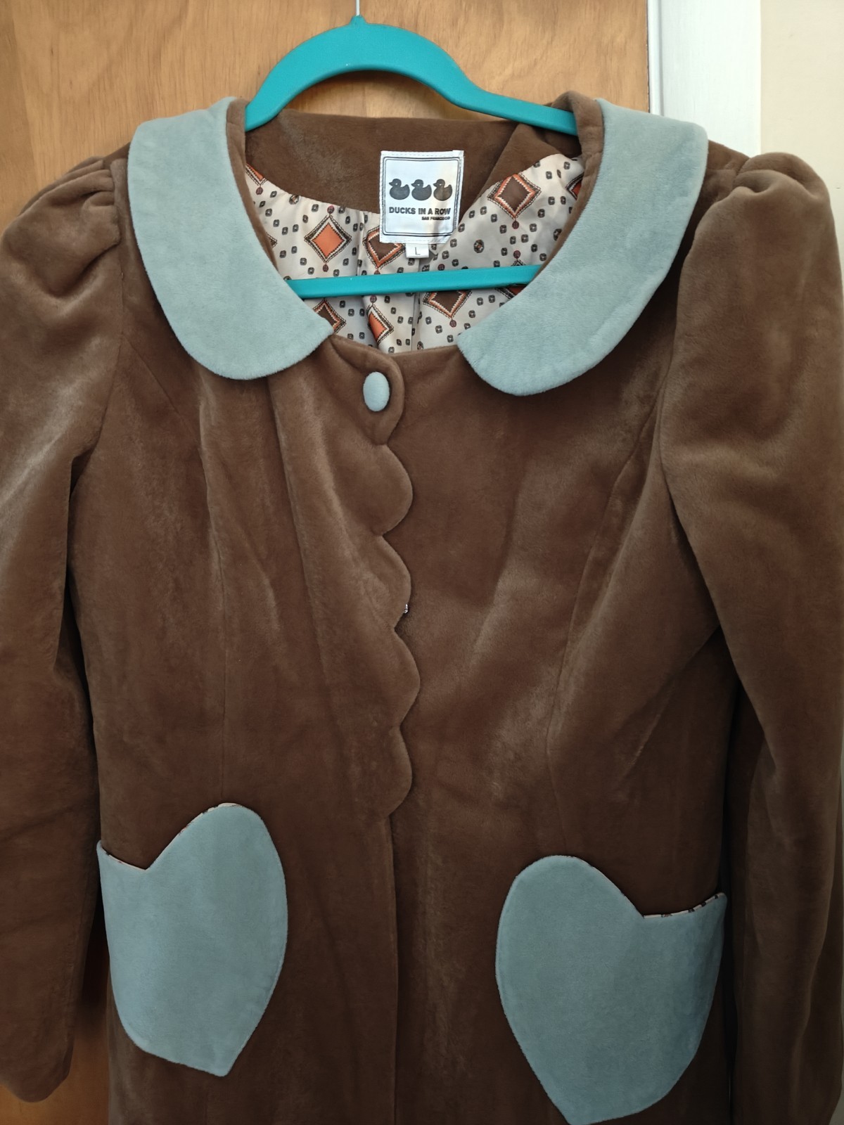 FILA Giacca Ducks In A Row Boutique Boho Cuore Taglia Large Morbido Pavone Us intime Ottimeioni Con 1 4p