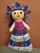 Handmade 14" Mexican Rag Doll - Lele Doll - Maria Doll - Mu eca Maria Mexicana