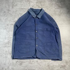 60s Le Laboureur Moleskin French Work Jacket Blue 2XL Vintage