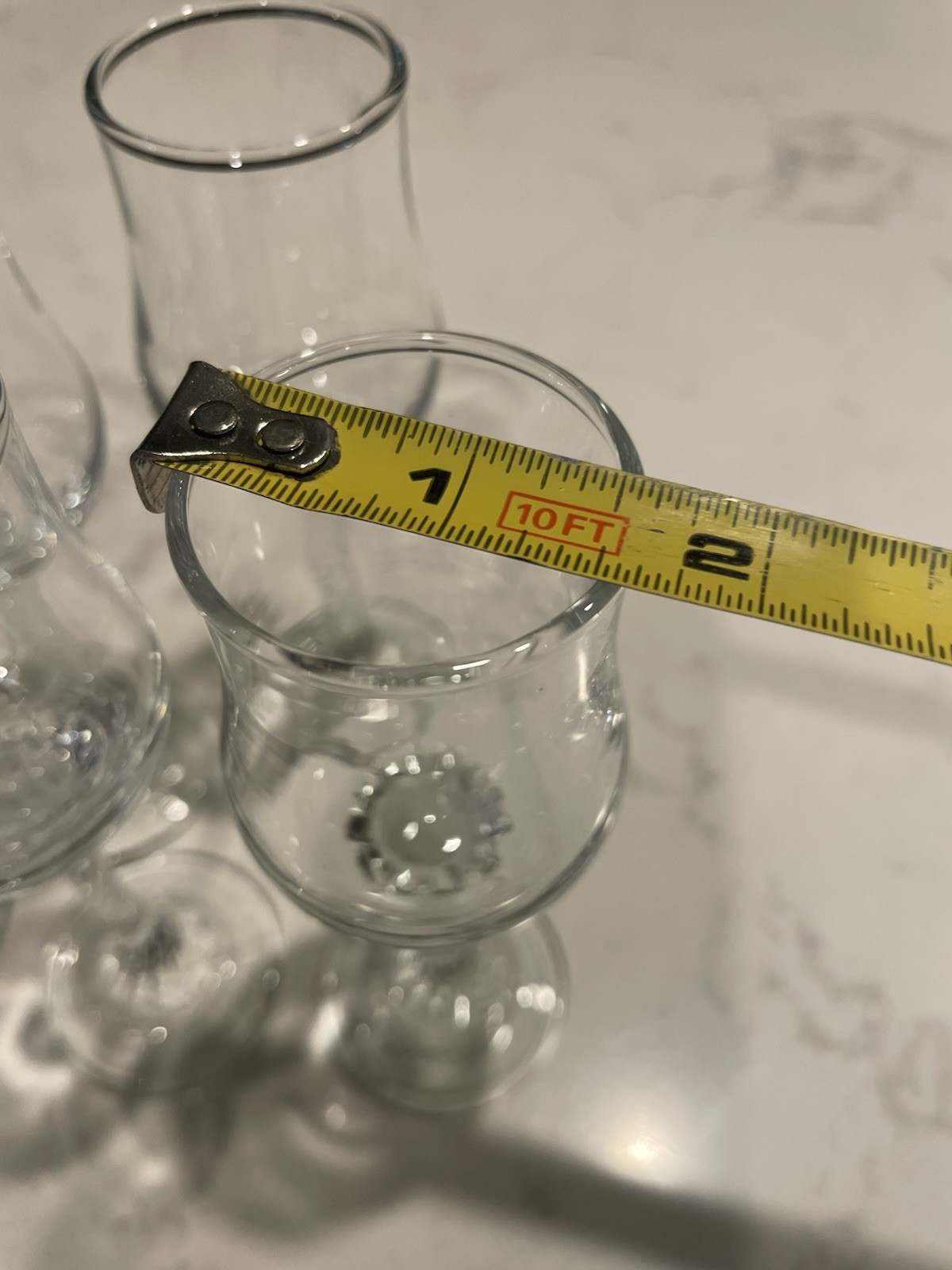 SET of 6 Vintage Cordial Shot Aperitif Glasses with Twisted Stems 5.75"