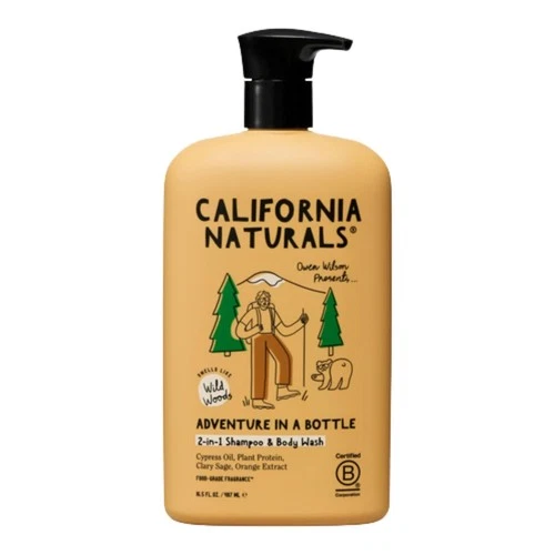 California Naturals, 2-in-1 Shampoo & Body Wash – Wild Woods Scent, 16.5 fl oz