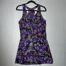 DELIAS Vintage 90s Y2K style Mini Dress Purple Black Pink Large Sleeveless